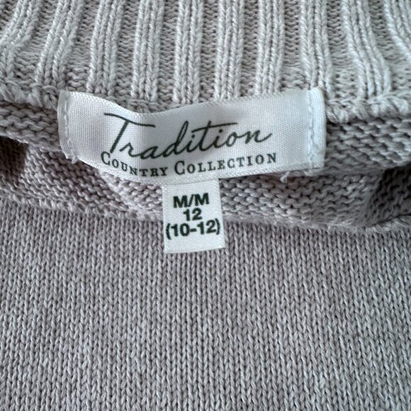 Women’s Cotton Mock Neck Pull Over Sweater sz M - Oatmeal - Picture 4 of 9